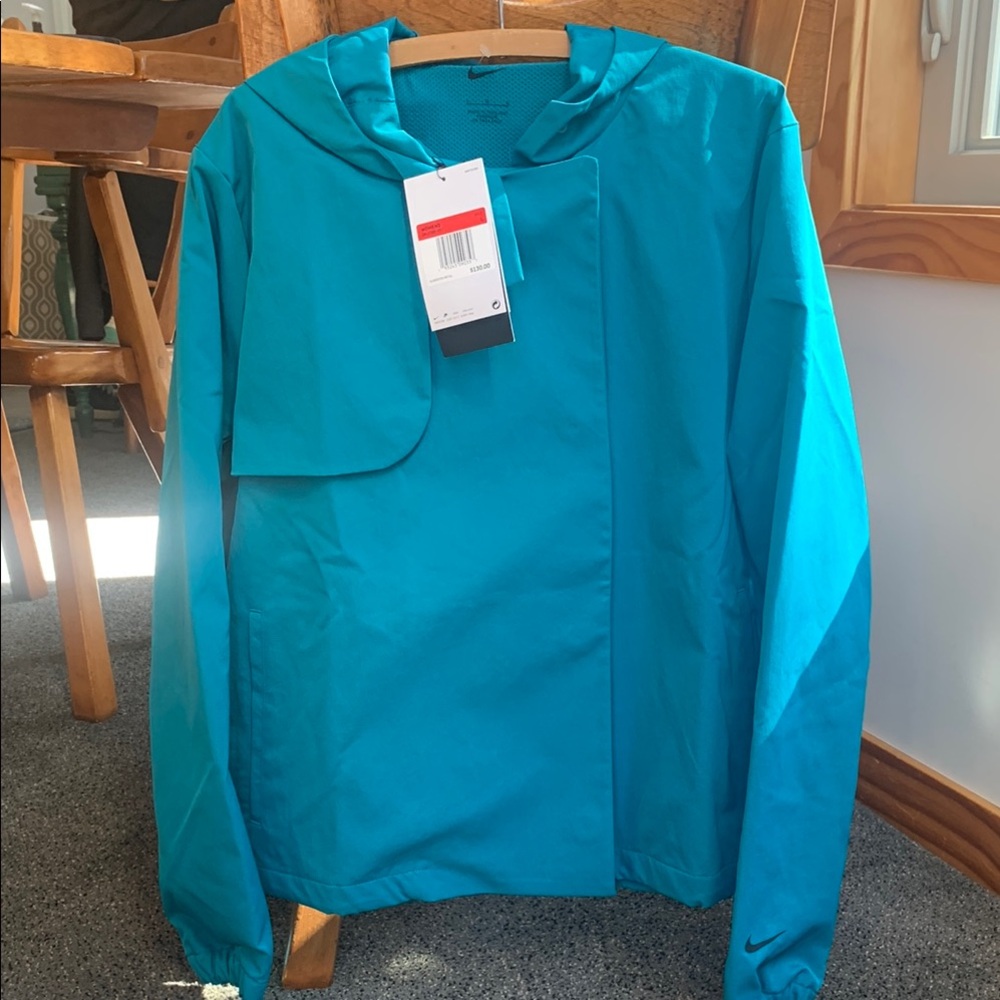 NWT NIKE GOLF Repel Teal Windbreaker Jacket/golf jacket windbreaker size L